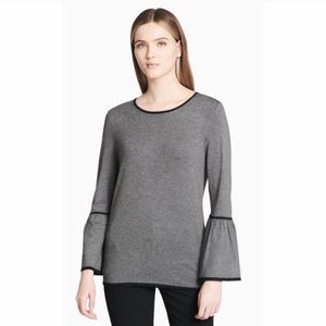 Calvin Klein Grey Long Bell Sleeve Sweater Top